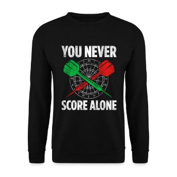 You Never Score Alone - Unisex Pullover - Schwarz - Vorne - Alina (178cm) & Michal (187cm)