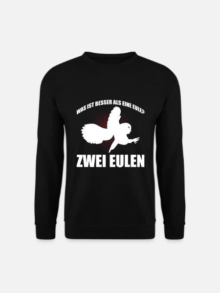 Was ist besser als eine Eule? Zwei Eulen - Unisex Pullover - Schwarz