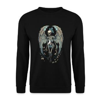 Fairy Skeleton Gothic Grunge Fairycore - Unisex Sweatshirt - black - Front - Alina (178cm) & Michal (187cm)