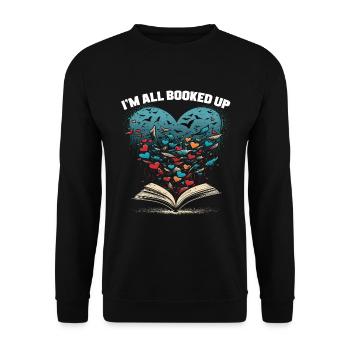 Livres que je suis tous complets - Sweat-shirt Unisexe - noir - Devant - Alina (178cm) & Michal (187cm)