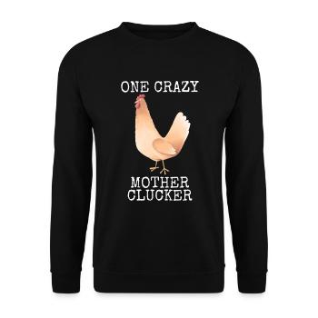 Poulet Un Crazy Mother Clucker - Sweat-shirt Unisexe - noir - Devant - Alina (178cm) & Michal (187cm)