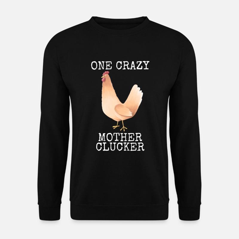 Huhn Eine verrückte Mutter Gacker - Unisex Pullover - Schwarz