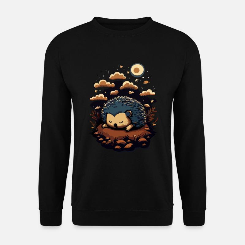 Cute Hedgehog Sleeping - Unisex Sweatshirt - black