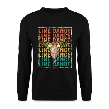 Danse en ligne Danse en ligne Crâne de taureau Boho - Sweat-shirt Unisexe - noir - Devant - Alina (178cm) & Michal (187cm)