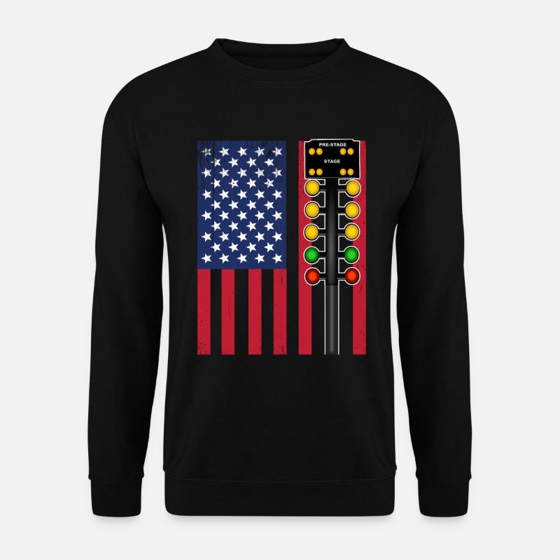 Drapeau de Drag Racing USA - Sweat-shirt Unisexe - noir
