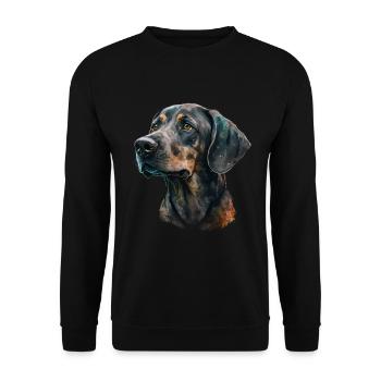 Plott Hound Portrait - Sweat-shirt Unisexe - noir - Devant - Alina (178cm) & Michal (187cm)