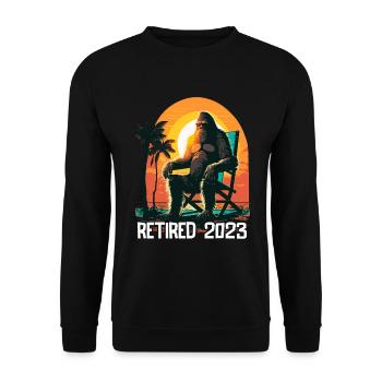 Retirement Retired 2023 - Unisex Sweatshirt - black - Front - Alina (178cm) & Michal (187cm)