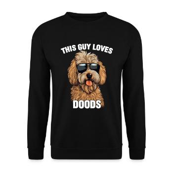 Goldendoodle This Guy Loves Doods - Unisex Sweatshirt - black - Front - Alina (178cm) & Michal (187cm)