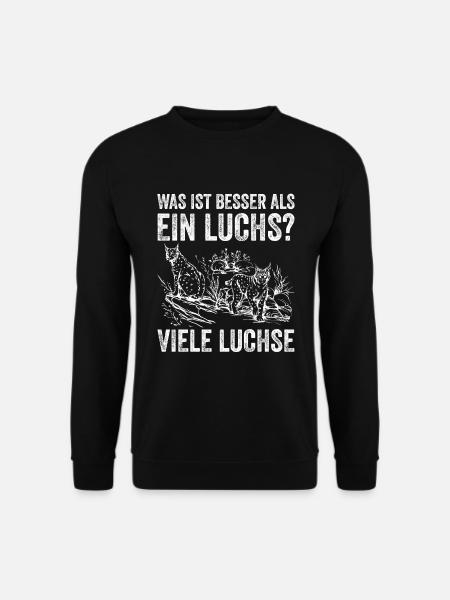 Was ist besser als ein Luchs? Viele Luchse - Unisex Pullover - Schwarz