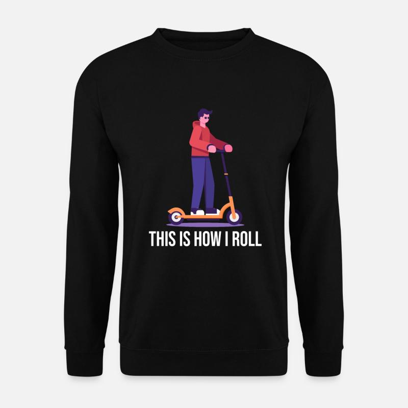 Rollerfahren So rolle ich - Unisex Pullover - Schwarz