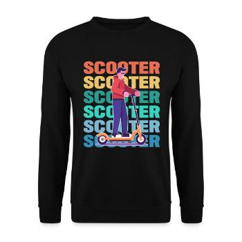 Scootering Boy Bunt - Unisex Pullover - Schwarz - Vorne - Alina (178cm) & Michal (187cm)