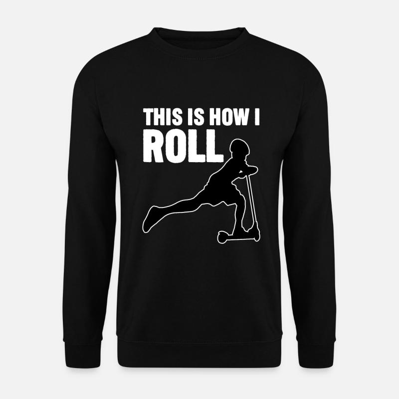 Rollerfahren So rolle ich - Unisex Pullover - Schwarz