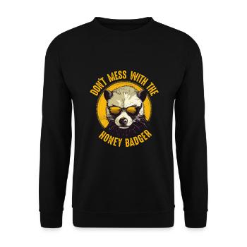 Ne plaisantez pas avec le blaireau de miel - Sweat-shirt Unisexe - noir - Devant - Alina (178cm) & Michal (187cm)