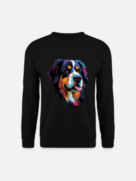 Berner Sennenhund Bunt - Unisex Pullover - Schwarz