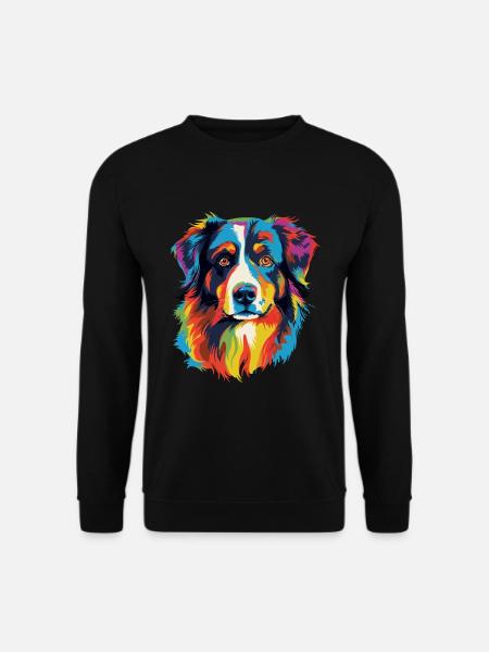 Australian Shepherd Hund Bunt - Unisex Pullover - Schwarz