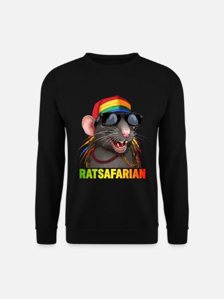 Cool Rasta Rat Coloré - Sweat-shirt Unisexe - noir