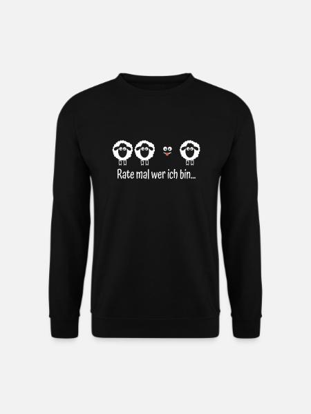 Wer Bin Ich Lustiges Schwarzes Schaf Sarkasmus - Unisex Pullover - Schwarz