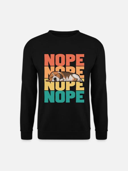 Beagle Dog Nope - Sweat-shirt Unisexe - noir