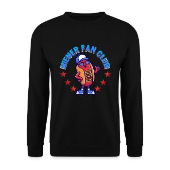 Hotdog Wiener Fan Club - Unisex Sweatshirt - black - Front - Alina (178cm) & Michal (187cm)
