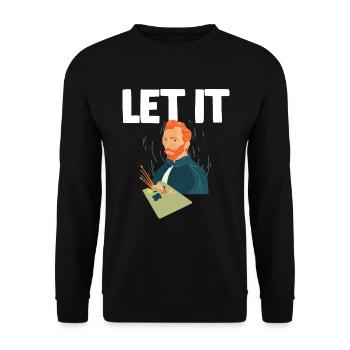 Lass es Gogh - Unisex Pullover - Schwarz - Vorne - Alina (178cm) & Michal (187cm)