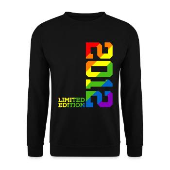 LGBTQ 2012 REGENBOGEN QUEER 13. GEBURTSTAG PRIDE - Unisex Pullover - Schwarz - Vorne - Alina (178cm) & Michal (187cm)