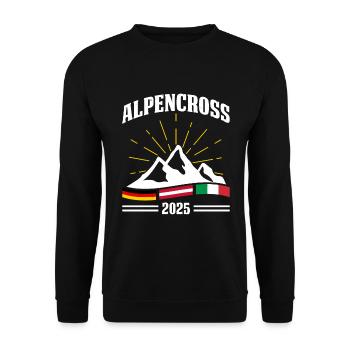 Alpenüberquerung Für Alpenüberquerer Wanderin Wand - Unisex Pullover - Schwarz - Vorne - Alina (178cm) & Michal (187cm)