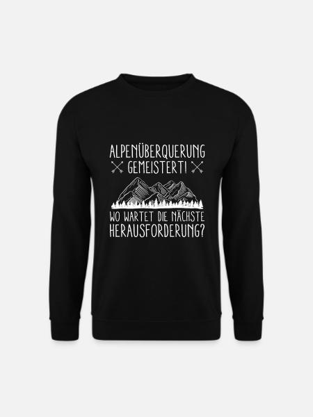 Alpenüberquerung Für Alpenüberquerer Wanderin Wand - Unisex Pullover - Schwarz
