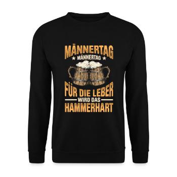Männertag Männertag Für Die Leber Wird Das Hammerh - Unisex Pullover - Schwarz - Vorne - Alina (178cm) & Michal (187cm)
