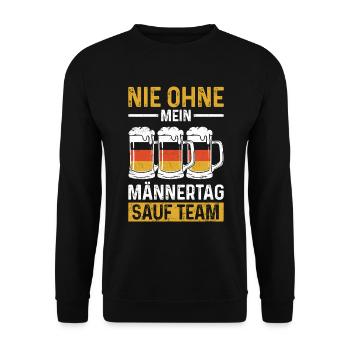 Nie Ohne Mein Männertag Sauf Team Männer Saufen Tr - Unisex Pullover - Schwarz - Vorne - Alina (178cm) & Michal (187cm)