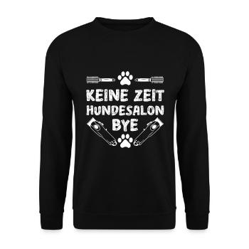 Hundepflege für Hundefriseurin Hundefriseur Groome - Unisex Pullover - Schwarz - Vorne - Alina (178cm) & Michal (187cm)