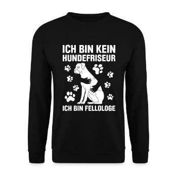 Hundepflege für Hundefriseurin Hundefriseur Groome - Unisex Pullover - Schwarz - Vorne - Alina (178cm) & Michal (187cm)