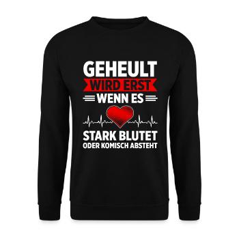 Erste Hilfe Für Ersthelfer Rettungssanitäter Sanit - Unisex Pullover - Schwarz - Vorne - Alina (178cm) & Michal (187cm)