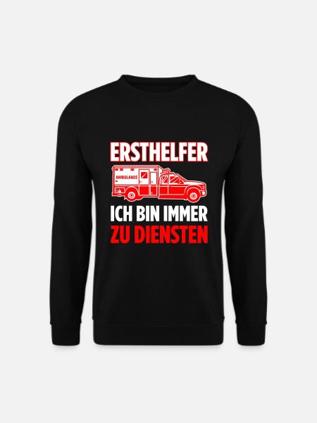 Erste Hilfe Für Ersthelfer Rettungssanitäter Sanit - Unisex Pullover - Schwarz