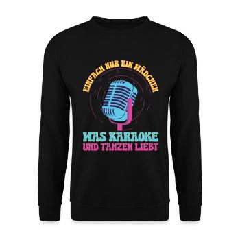 Karaoke Singen Für Lustige Karaoke Sängerin Karaok - Unisex Pullover - Schwarz - Vorne - Alina (178cm) & Michal (187cm)