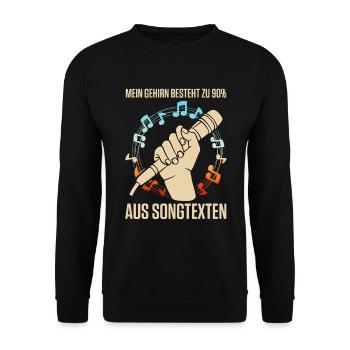 Karaoke Singen Für Lustige Karaoke Sängerin Karaok - Unisex Pullover - Schwarz - Vorne - Alina (178cm) & Michal (187cm)