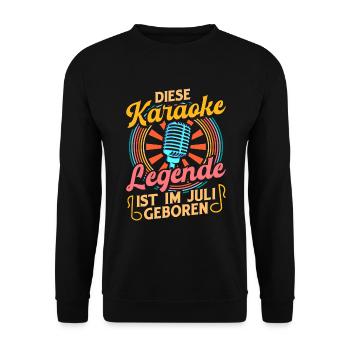 Karaoke Singen Für Lustige Karaoke Sängerin Karaok - Unisex Pullover - Schwarz - Vorne - Alina (178cm) & Michal (187cm)