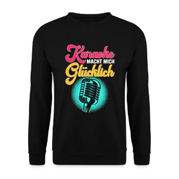 Karaoke Singen Für Lustige Karaoke Sängerin Karaok - Unisex Pullover - Schwarz - Vorne - Alina (178cm) & Michal (187cm)