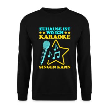 Karaoke Singen Für Lustige Karaoke Sängerin Karaok - Unisex Pullover - Schwarz - Vorne - Alina (178cm) & Michal (187cm)