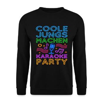 Karaoke Singen Für Lustige Karaoke Sängerin Karaok - Unisex Pullover - Schwarz - Vorne - Alina (178cm) & Michal (187cm)