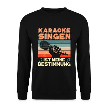 Karaoke Singen Für Lustige Karaoke Sängerin Karaok - Unisex Pullover - Schwarz - Vorne - Alina (178cm) & Michal (187cm)