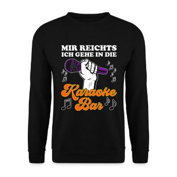 Karaoke Singen Für Lustige Karaoke Sängerin Karaok - Unisex Pullover - Schwarz - Vorne - Alina (178cm) & Michal (187cm)