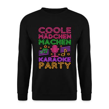 Karaoke Singen Für Lustige Karaoke Sängerin Karaok - Unisex Pullover - Schwarz - Vorne - Alina (178cm) & Michal (187cm)