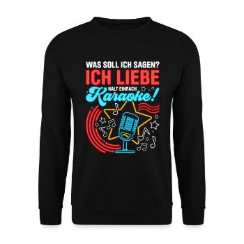 Karaoke Singen Für Lustige Karaoke Sängerin Karaok - Unisex Pullover - Schwarz - Vorne - Alina (178cm) & Michal (187cm)