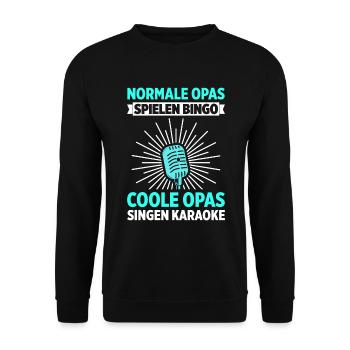 Karaoke Singen Für Lustige Karaoke Sängerin Karaok - Unisex Pullover - Schwarz - Vorne - Alina (178cm) & Michal (187cm)