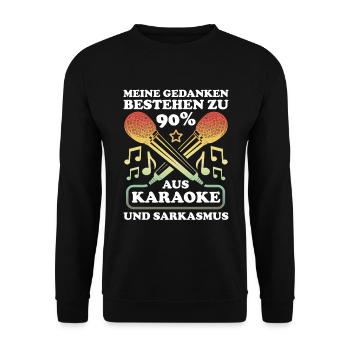 Karaoke Singen Für Lustige Karaoke Sängerin Karaok - Unisex Pullover - Schwarz - Vorne - Alina (178cm) & Michal (187cm)