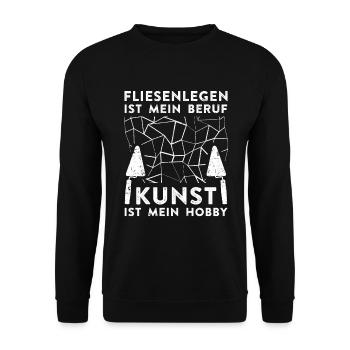 Fliesenlegen Für Fliesenleger Fliesenlegermeister - Unisex Pullover - Schwarz - Vorne - Alina (178cm) & Michal (187cm)