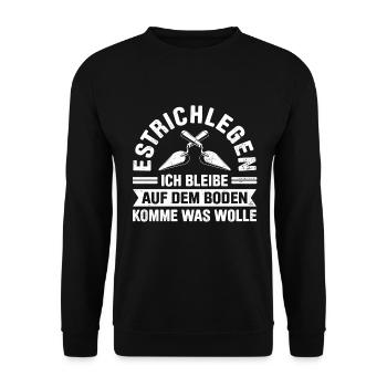 Estrich Legen Für Estrichleger Estrichbauer Handwe - Unisex Pullover - Schwarz - Vorne - Alina (178cm) & Michal (187cm)