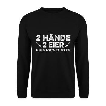 Estrich Legen Für Estrichleger Estrichbauer Handwe - Unisex Pullover - Schwarz - Vorne - Alina (178cm) & Michal (187cm)