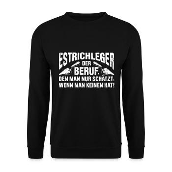 Estrich Legen Für Estrichleger Estrichbauer Handwe - Unisex Pullover - Schwarz - Vorne - Alina (178cm) & Michal (187cm)