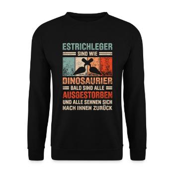 Estrich Legen Für Estrichleger Estrichbauer Handwe - Unisex Pullover - Schwarz - Vorne - Alina (178cm) & Michal (187cm)